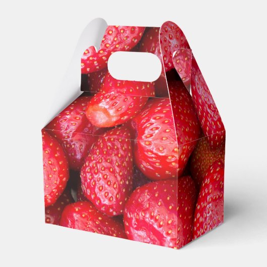 Erdbeerhintergrund Geschenkschachtel (Vorderseite)