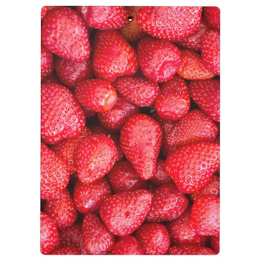 Erdbeerhintergrund Klemmbrett (Rückseite)