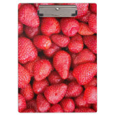 Erdbeerhintergrund Klemmbrett (Vorderseite)