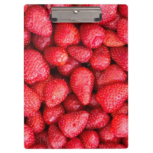 Erdbeerhintergrund Klemmbrett (Vorderseite)