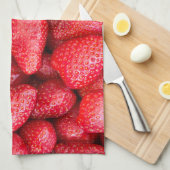 Erdbeerhintergrund Küchentuch (Viertel Falte)