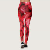 Erdbeerhintergrund Leggings (Rückseite)