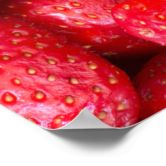 Erdbeerhintergrund Poster (Ecke)