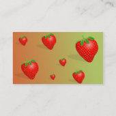 Erdbeerhintergrund Visitenkarte (Rückseite)