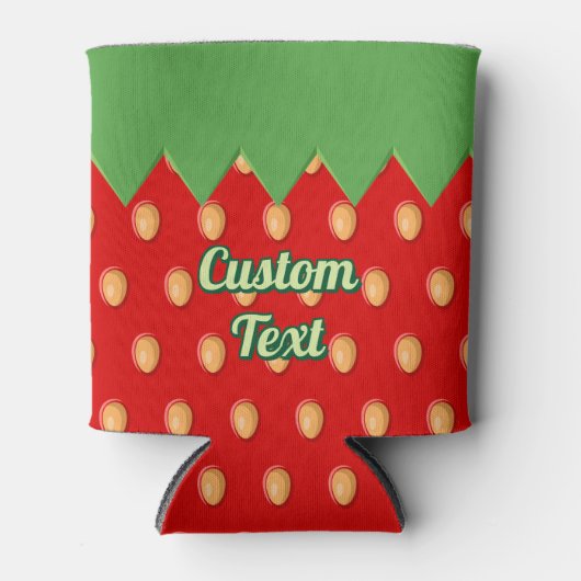 Erdbeerhintergrundmuster Dosenkühler (Vorderseite)