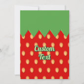 Erdbeerhintergrundmuster Einladung (Vorderseite)