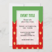 Erdbeerhintergrundmuster Einladung (Rückseite)