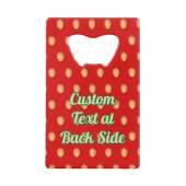 Erdbeerhintergrundmuster Geldbeutel Flaschenöffner (Rückseite)