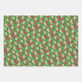 Erdbeerhintergrundmuster Geschenkpapier Set (Vorderseite)