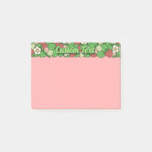 Erdbeerhintergrundmuster Post-it Klebezettel (Vorderseite)