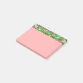 Erdbeerhintergrundmuster Post-it Klebezettel (angewinkelt)