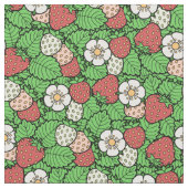 Erdbeerhintergrundmuster Stoff (Nahaufnahme)