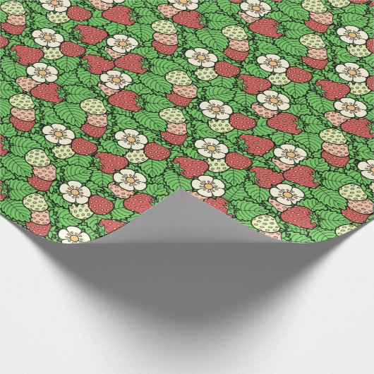 Erdbeerhintergrundpapier Geschenkpapier (Ecke)
