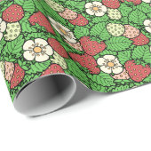 Erdbeerhintergrundpapier Geschenkpapier (Rolleneckpunkt)