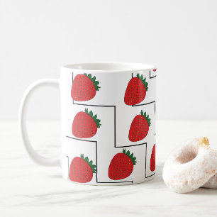 Erdbeerk Chevron Streifen Kaffeetasse