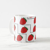 Erdbeerk Chevron Streifen Kaffeetasse (Vorderseite Links)