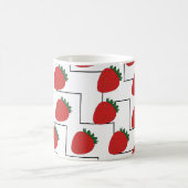 Erdbeerk Chevron Streifen Kaffeetasse (Mittel)