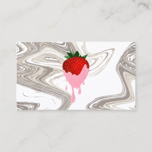 Erdbeerkarte (Erdbeerkarte) Visitenkarte (Vorderseite)