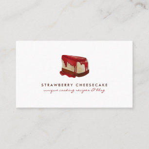 Erdbeerkäsekuchen-Gebäck Visitenkarte