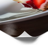 Erdbeerkäsekuchen Poster (Ecke)