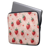 Erdbeerklappgehäuse Laptopschutzhülle (Vorderseite Links)