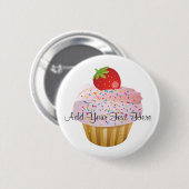 Erdbeerkleiner kuchen button (Vorne & Hinten)