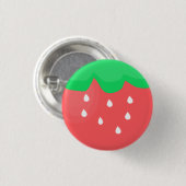 Erdbeerknopf Button (Vorne & Hinten)