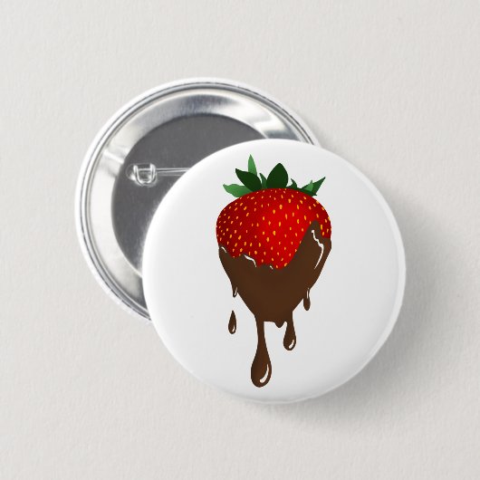 Erdbeerknopf Button (Vorne & Hinten)
