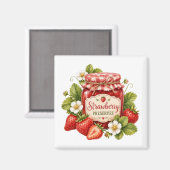 Erdbeerkonfitüre Magnet  (Vorderseite/Rückseite)