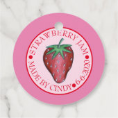 Erdbeerkonserven Jam Jelly Fruchtkonserven Geschenkanhänger (Rückseite)