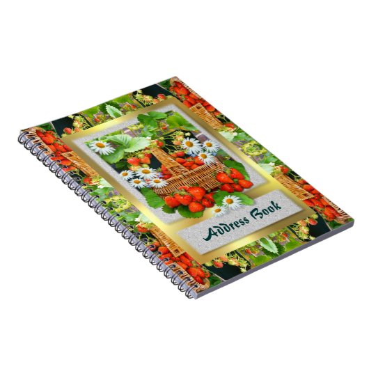 Erdbeerkorb ~ Adressbuch Notizblock (Rechte Seite)