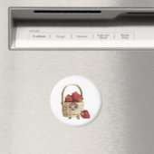 Erdbeerkorb Katze Magnet (In Situ (Geschirrspüler))
