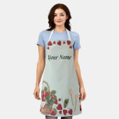 Erdbeerkorb über die gesamte Schürze Medium (Getragen)