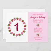 Erdbeerkreis-Einladung Einladung (Vorne/Hinten)