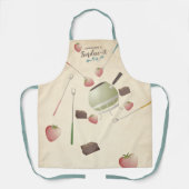 Erdbeerküche Fondue personalisiert Schürze (Vorderseite)