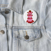 Erdbeerkuchen, alles Gute zum Geburtstagknopf Button (Beispiel)