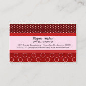 Erdbeerkuchen-Bäckerei Visitenkarte (Rückseite)