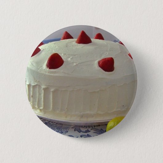 Erdbeerkuchen Button (Vorderseite)