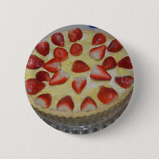 Erdbeerkuchen Button (Vorderseite)