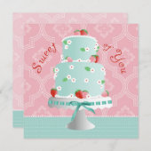 Erdbeerkuchen danken Ihnen Dankeskarte (Vorne/Hinten)