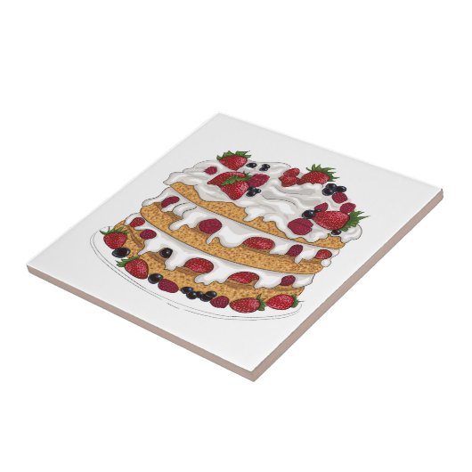 Erdbeerkuchen Fliese (Seite)