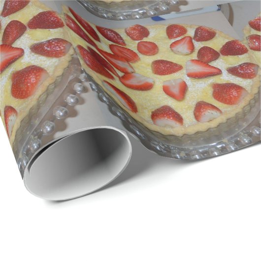 Erdbeerkuchen Geschenkpapier (Rolleneckpunkt)