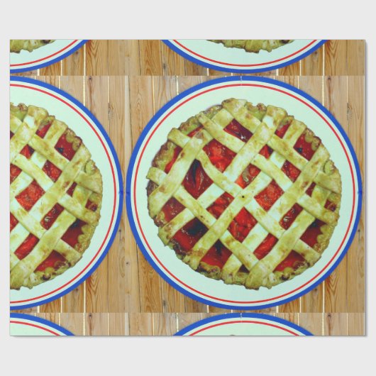 Erdbeerkuchen Geschenkpapier (Flach)