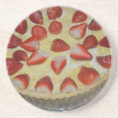 Erdbeerkuchen Getränkeuntersetzer (Vorne)
