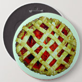 Erdbeerkuchen-Gitterkruste Button (Vorne & Hinten)