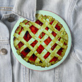 Erdbeerkuchen-Gitterkruste Button (Beispiel)