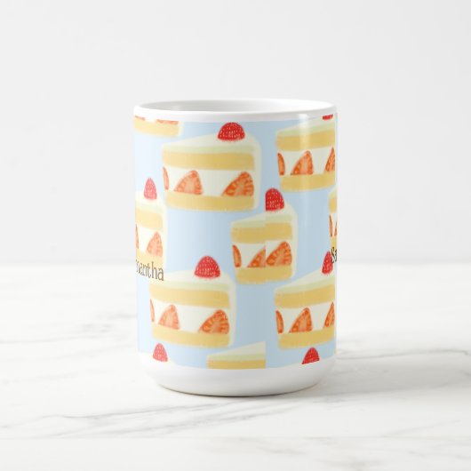 Erdbeerkuchen Kaffeetasse (Mittel)