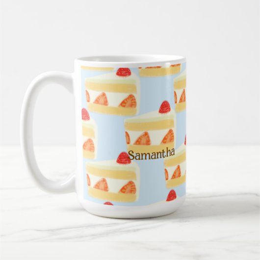 Erdbeerkuchen Kaffeetasse (Links)