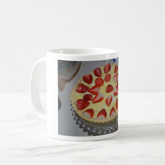 Erdbeerkuchen Kaffeetasse (Vorderseite Links)