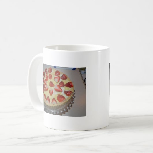 Erdbeerkuchen Kaffeetasse (Vorderseite Links)